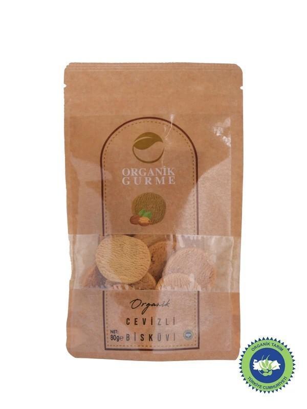 Organi̇k Gurme Organi̇k Cevi̇zli̇ Bisküvi̇ 80 Gr - Image 1