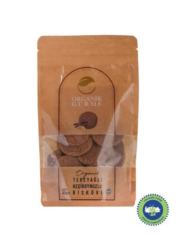Organi̇k Gurme Organi̇k Keçi̇boynuzlu Tereyağlı Bisküvi̇ 80 Gr - Image 1