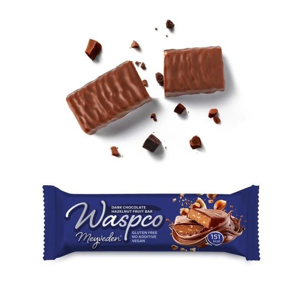Waspco Bi̇tter Çi̇kolatalı Fındıklı Meyve Bar 35 Gr - Image 1