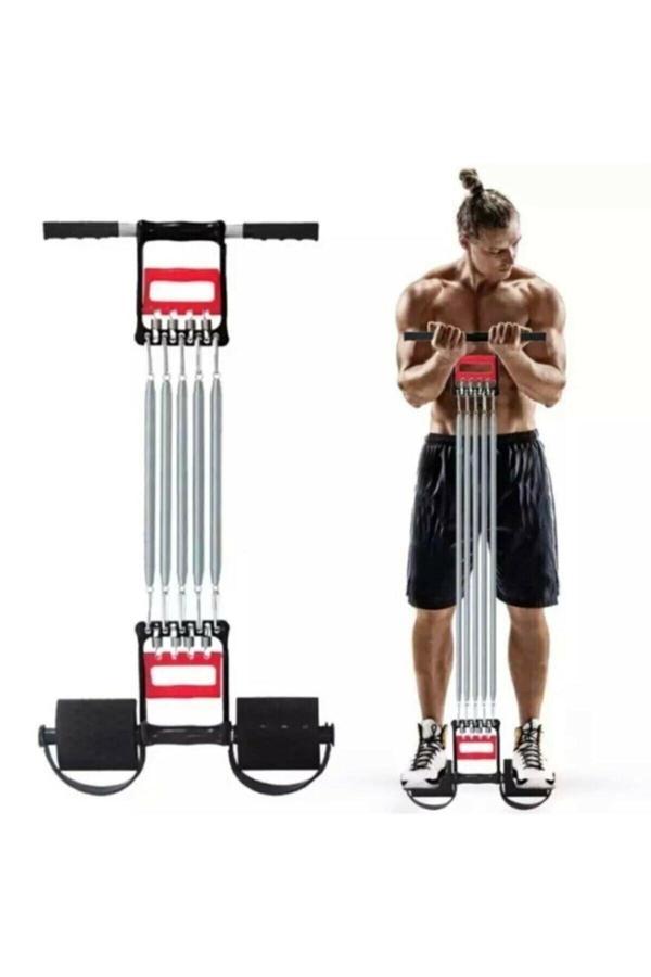 El Ayak Göğüs Yayı Çelik Yay 5 Çelik Yaylı Dirençli Spor Aleti Tüm Kol Göğüs Kas Pazı Güçlendirici - Image 1