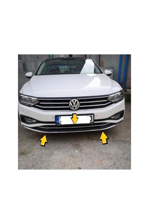 Vw Passat 3c B8,5 Krom Ön Tampon Alt Çıta 3 Prç. 2019 > P.çelik - Image 1
