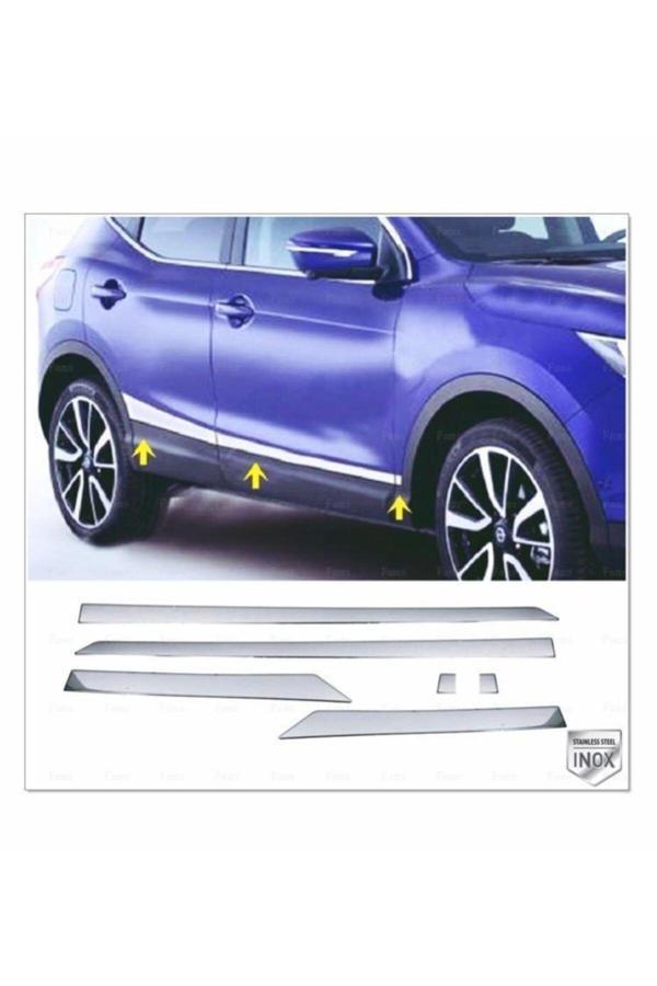 Nissan Qashqai Uyumlu Krom Yan Kapı Çıtası 6 Prç. 2013-2021 Arası P. Çelik - Image 1