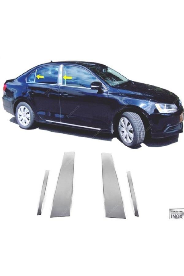 Vw Jetta Krom Kapı Direk Seti 4 Parça 2010-2015 Arası Paslanmaz Çelik - Image 1