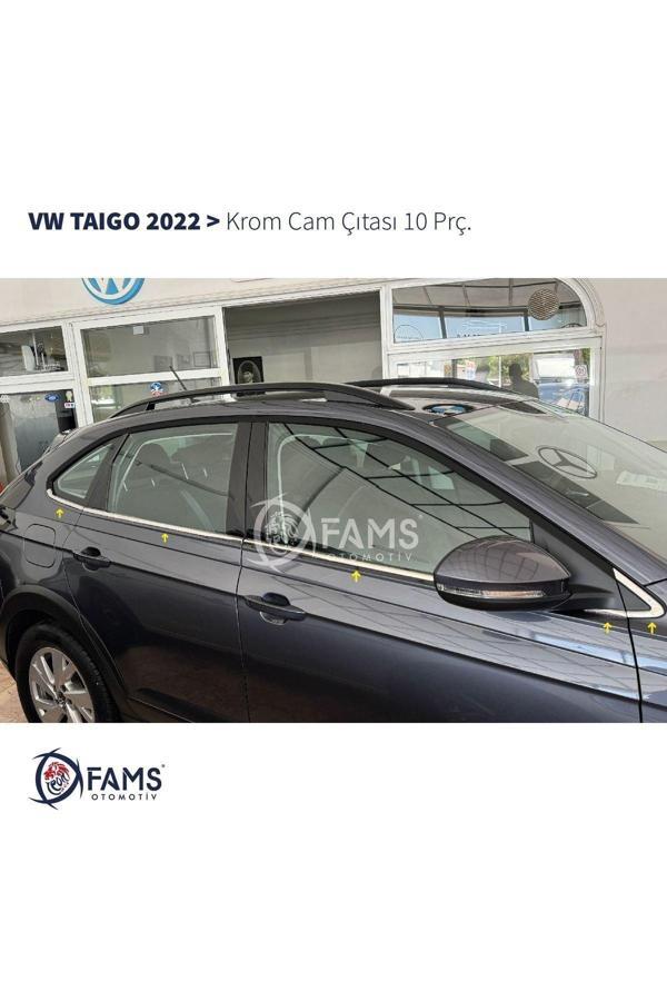 Volkswagen Taigo 2022 > Krom Cam Çıtası 10 Parça Paslanmaz Çelik - Image 1