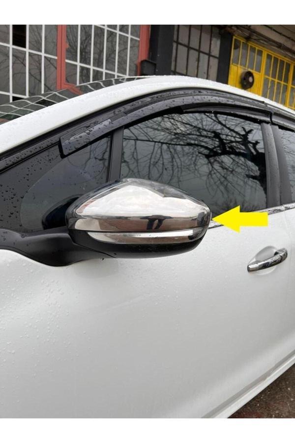 Peugeot 2008 Krom Ayna Kapağı 2 Parça 2013-2018 Arası Paslanmaz Çelik - Image 1