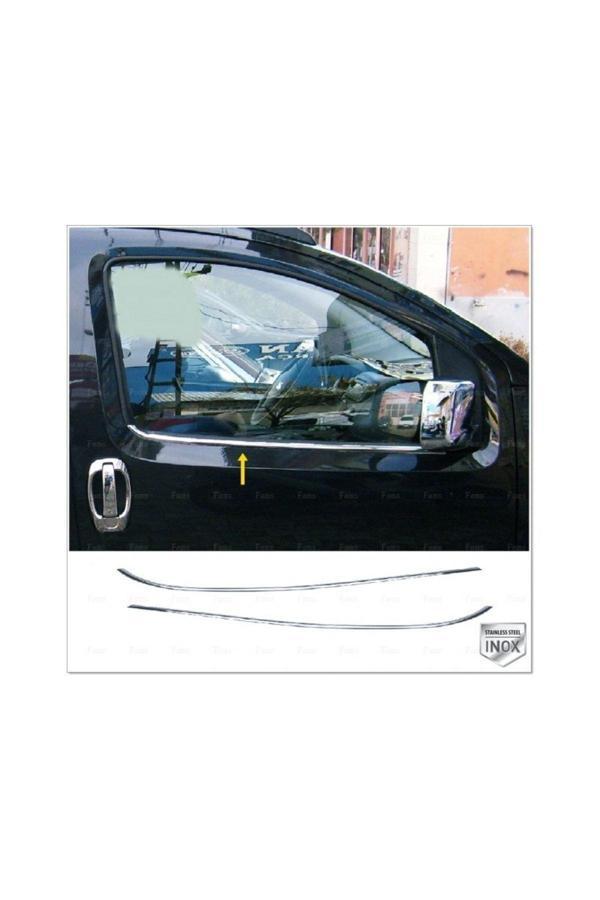 Peugeot Bipper Uyumlu Krom Cam Çıtası 2 Prç. 2008 Ve Üzeri Paslanmaz Çelik - Image 1