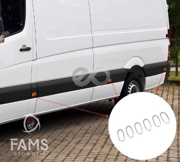 Vw Crafter Krom Yan Reflektör Çerçevesi 6 Prç. 2006-2016 P.çelik - Image 1