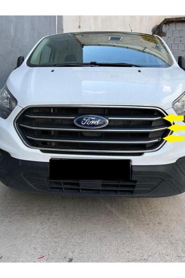 Ford Custom Krom Ön Panjur 4 Parça 2018-2022 Arası Paslanmaz Çelik - Image 1