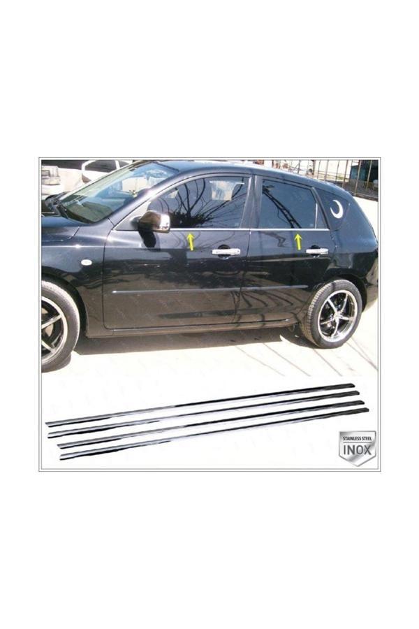 Mazda 3 Krom Cam Çıtası 4 Prç. 2003-2009 P. Çelik (hb) - Image 1