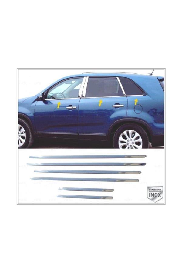 Kia Sorento Krom Cam Çıtası 6 Parça 2009-2014 Arası Paslanmaz Çelik - Image 1