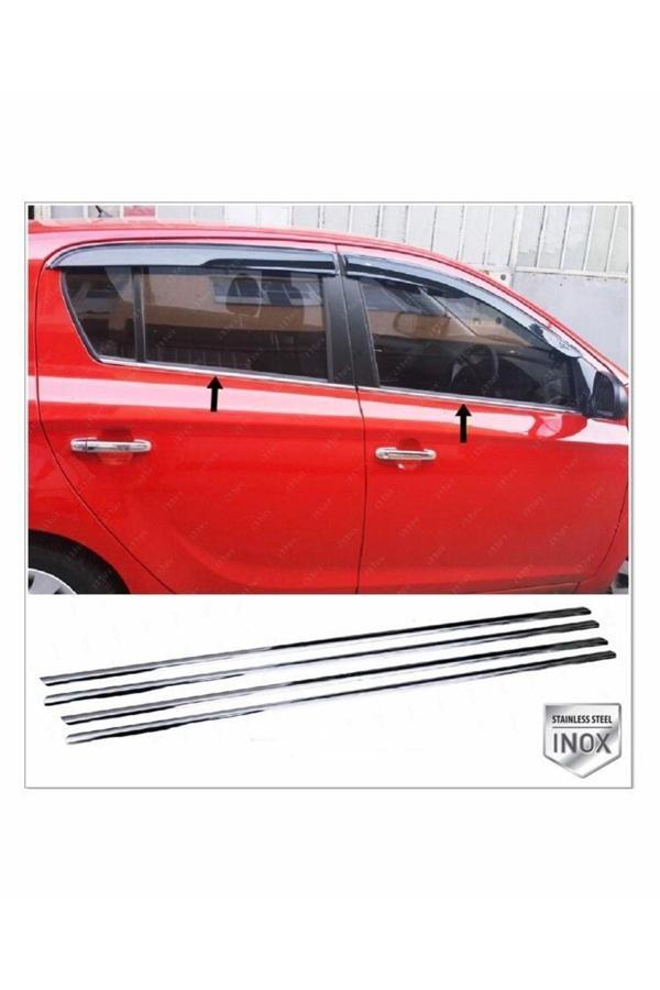 Hyundai I20 Krom Cam Çıtası 4 Prç. 2008-2014 Arası P. Çelik - Image 1