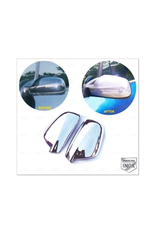 Peugeot 407 Krom Ayna Kapağı 2 Prç. 2004-2010 Paslanmaz Çelik - Image 1