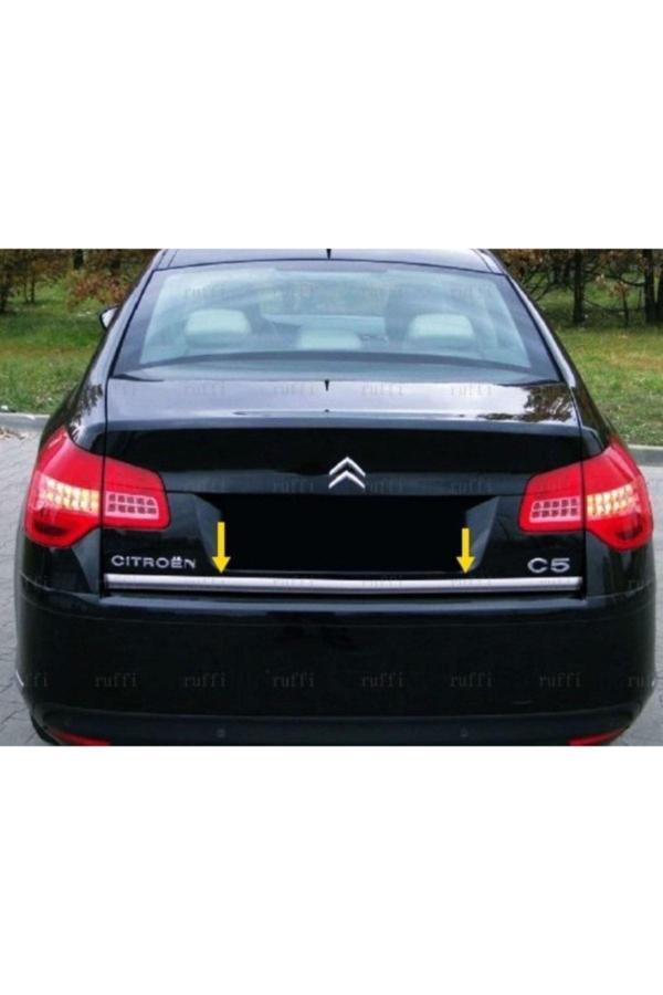 Citroen C5 Krom Bagaj Alt Çıtası 2008 Üzeri Paslanmaz Çelik Uyumlu - Image 1