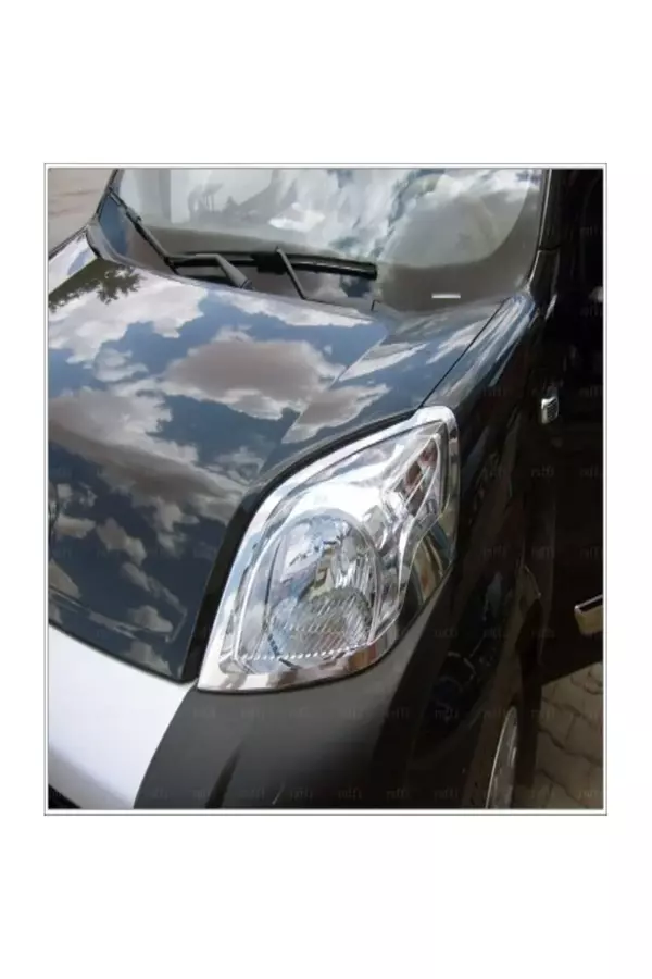 Citroen Nemo Krom Far Çerçevesi 2 Parça 2008 Üzeri Paslanmaz Çelik - Image 1