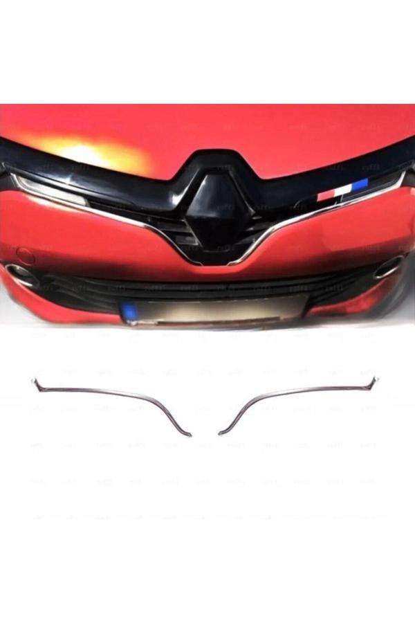 Renault Clio 4 Krom Ön Panjur Çıtası U Formlu 2 Parça 2012-2019 P.çelik - Image 1