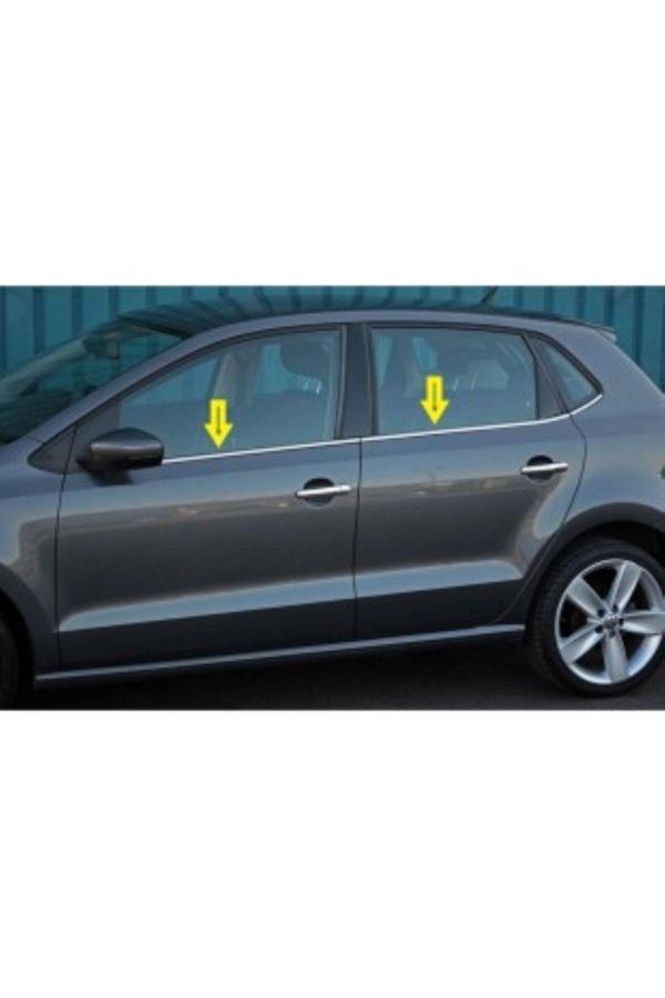 Vw Polo Krom Cam Çıtası 4 Parça 2009-2017 Arası Paslanmaz Çelik Uyumlu - Image 1