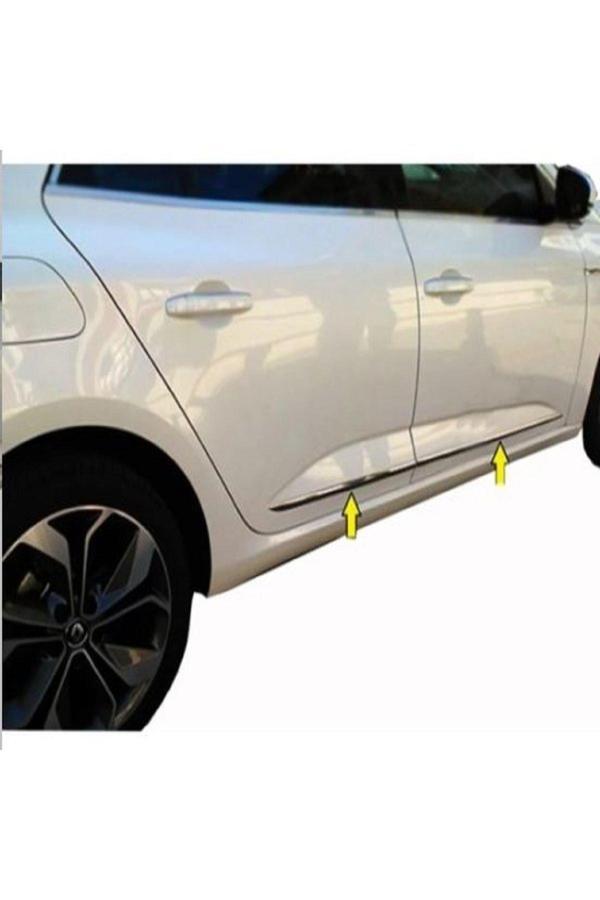 Renault Megane 4 Krom Yan Kapı Çıtası 4 Kapı 2015> Paslanmaz Çelik - Image 1