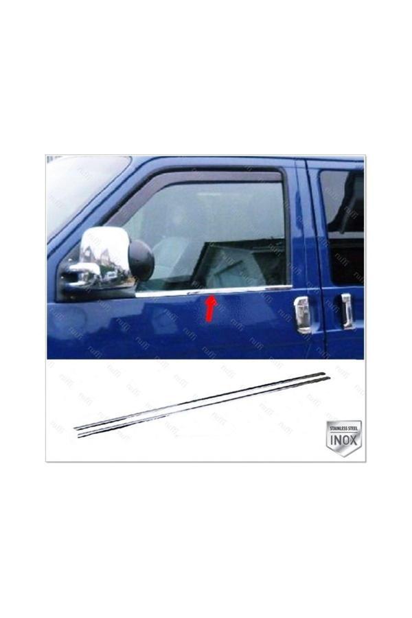 Vw T4 Transporter Krom Cam Çıtası 2 Prç. 1995-2003 P. Çelik Uyumlu - Image 1