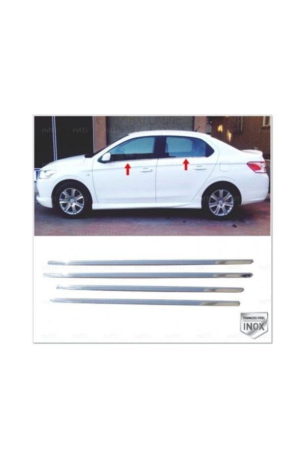 Peugeot 301 Krom Cam Çıtası 4 Prç. 2012 Üzeri P. Çelik - Image 1