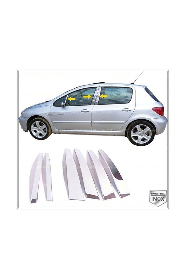 Peugeot 307 Krom Kapı Direk Seti 6 Prç P.Çelik 2000 Üzeri - Image 1
