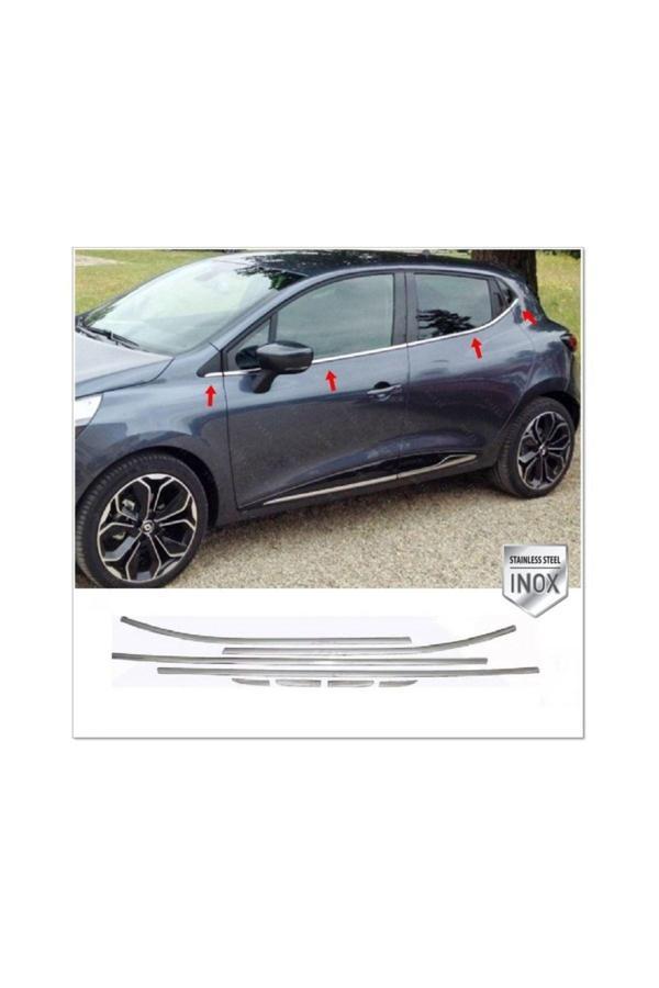 Renault Clıo 4 Hb Krom Cam Çıtası 8 Prç. 2012-2019 Uyumlu P.çelik - Image 1