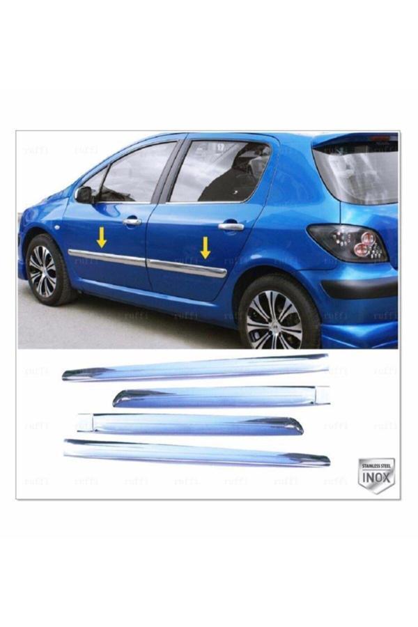 Peugeot 307 Krom Yan Kapı Çıtası 4 Prç. 2000 Üzeri P. Çelik - Image 1