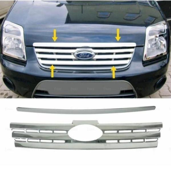 Ford Connect Krom Ön Panjur+Kaput Çıtası 2 Prç. 2009-2014 P. Çelik Uyumlu - Image 1