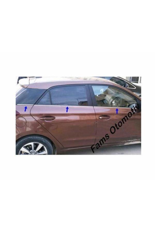 Hyundai i20 Krom Cam Çıtası 4 Prç. 2014 Üzeri Paslanmaz Çelik - Image 1