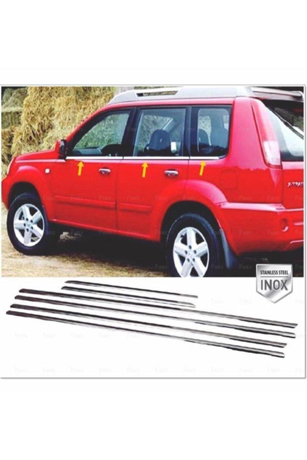 Nissan X-trail Krom Cam Çıtası 6 Prç. 2000-2007 P.çelik - Image 1