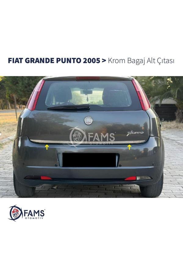 Fiat Grande Punto Krom Bagaj Alt Çıtası 2005 Üzeri Paslanmaz Çelik - Image 1