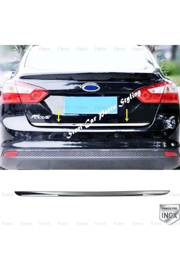 Ford Focus 3 Uyumlu Krom Bagaj Alt Çıtası 2010-2018 Arası P.çelik Sedan - Image 1