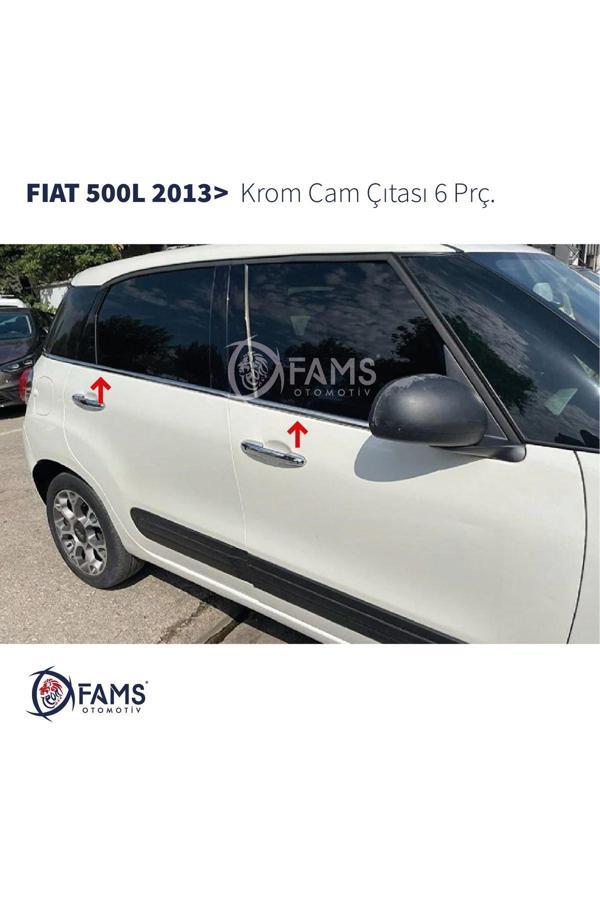 Fiat 500l Krom Cam Çıtası 6 Parça 2013> Paslanmaz Çelik - Image 1