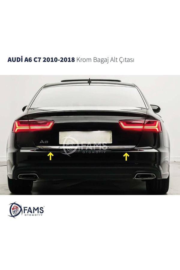 Audi A6 Krom Bagaj Alt Çıtası 2010-2018 Paslanmaz Çelik - Image 1