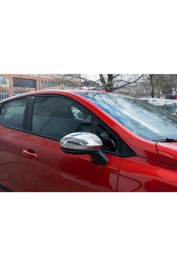 Renault Clio 5 Uyumlu  Hb Krom Ayna Kapağı 2 Parça 2019 Ve Üzeri Paslanmaz Çelik - Image 1