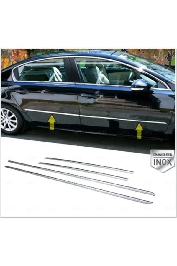 Peugeot 508 Krom Yan Kapı Çıtası 4 Kapı 2010-2018 Arası P.çelik - Image 1