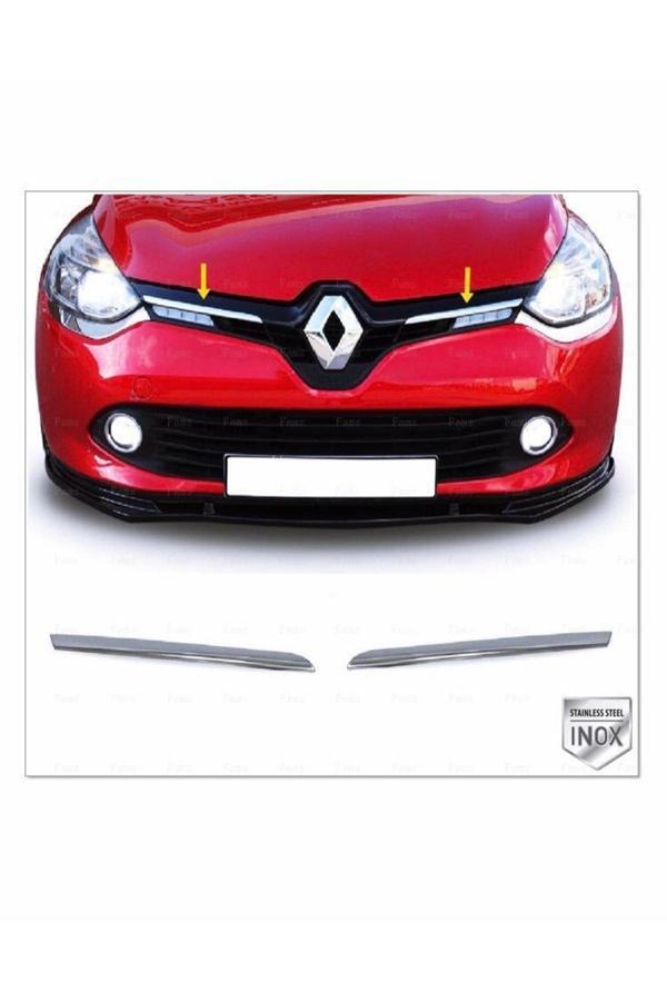 Renault Clio 4 Krom Ön Panjur 2 Prç. 2012-2019 P.çelik - Image 1