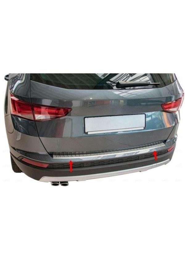 Seat Ateca Krom Arka Tampon Üstü Koruma 2016 Üzeri Paslanmaz Çelik Uyumlu - Image 1