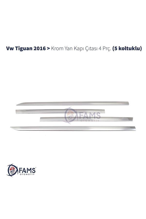 Vw Tiguan Krom Yan Kapı Çıtası 4 Parça 2016 > Paslanmaz Çelik  (5 koltuklu) - Image 1