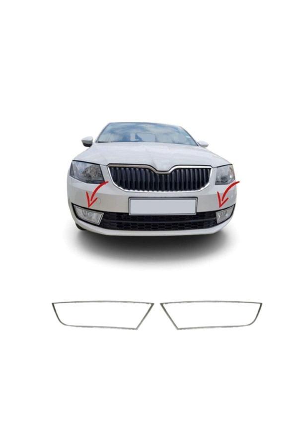 Skoda Octavia Krom Sis Çerçevesi 2 Parça 2012-2020 Arası Paslanmaz Çelik - Image 1