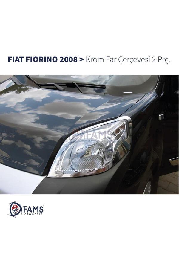 Fiat Fiorino Uyumlu Krom Far Çerçevesi 2 Parça 2008 ve Üzeri Paslanmaz Çelik - Image 1