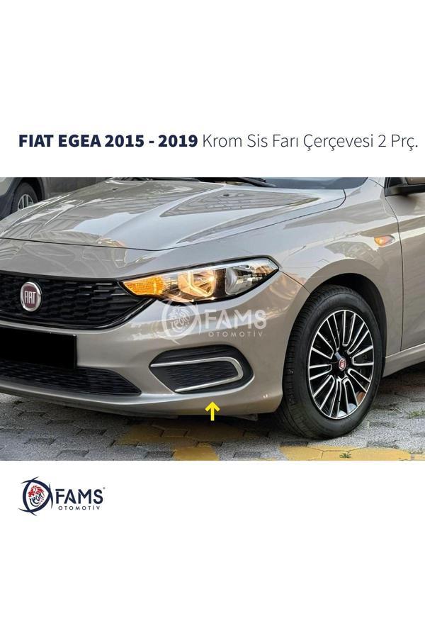 Fiat Egea Krom Sis Farı Çerçevesi 2015-2019 Paslanmaz Çelik - Image 1