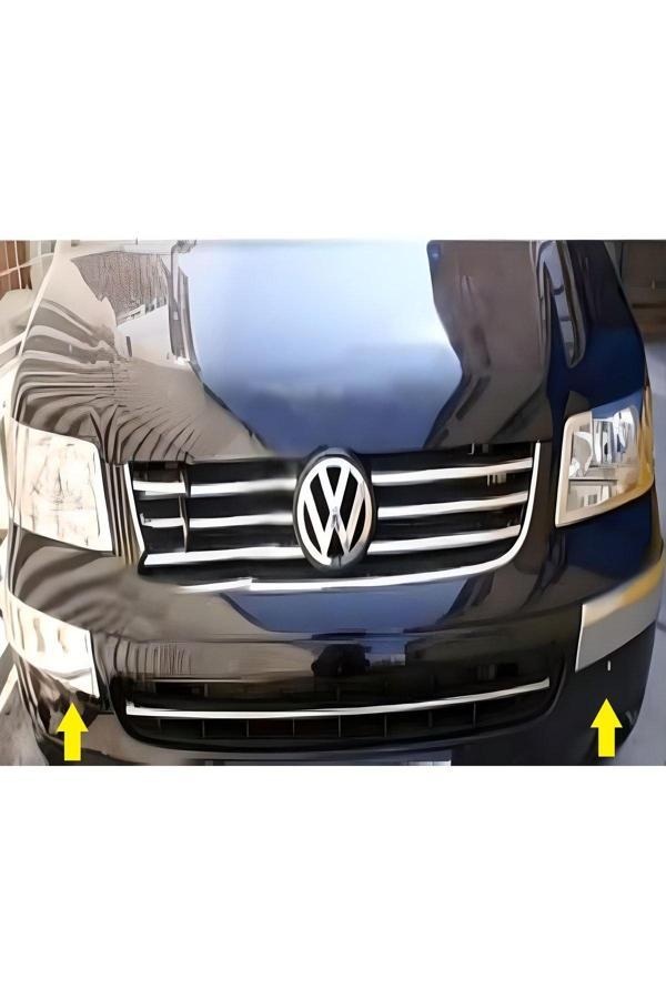 Vw T5 Transporter Krom Tampon Kaşı 2 Parça 2003-2010 Arası Paslanmaz Çelik - Image 1