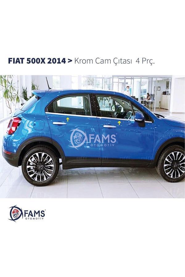 Fiat 500X Krom Cam Çıtası 4 parça 2014 ve üzeri Paslanmaz Çelik - Image 1