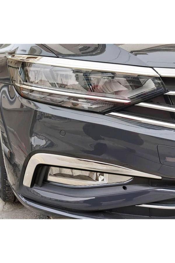 Vw Passat B8,5 Krom Sis Farı Çerçevesi 2 Parça 2019 Üzeri Uyumlu Paslanmaz Çelik - Image 1