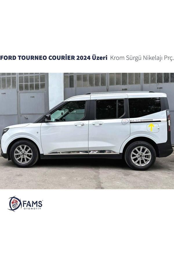 FORD TOURNEO COURIER 2024 Üzeri Sürgü Nikelajı 2 Parça Paslanmaz Çelik - Image 1
