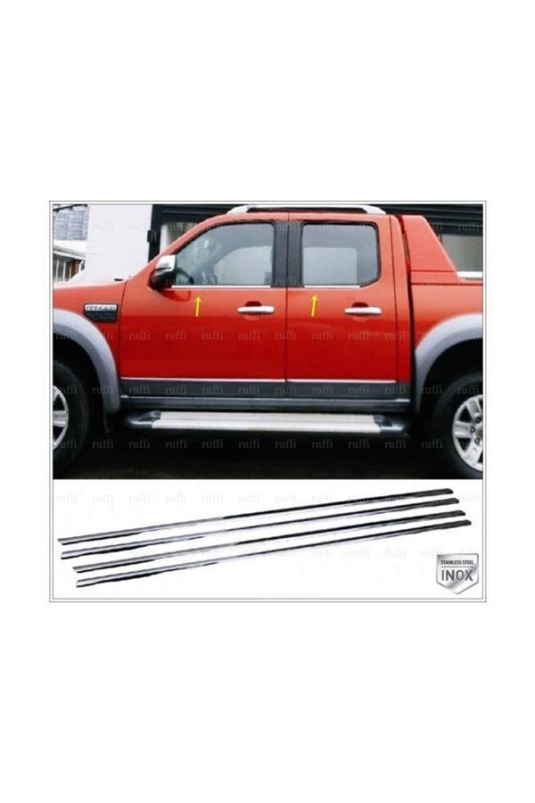 Ford Ranger Krom Cam Çıtası 4 Parça 2005-2012 Arası Paslanmaz Çelik - Image 1