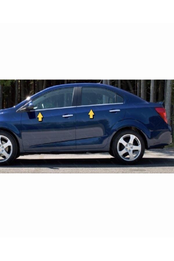 Chevrolet Aveo Sedan Krom Cam Çıtası 4 Parça P.çelik 2005-2011 Uyumlu - Image 1