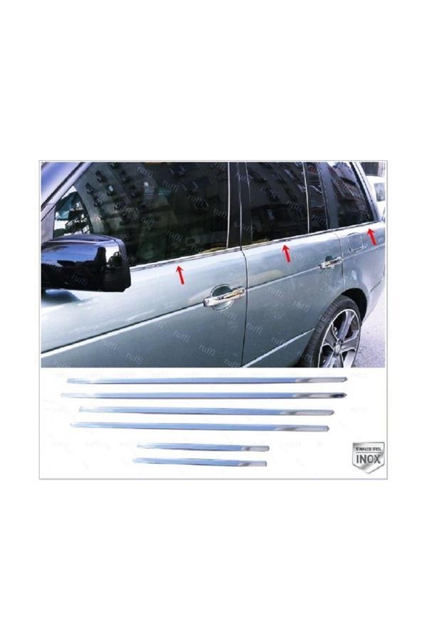 Land Range Rover Sport Krom Cam Çıtası 6 Parça 2005-2013 Paslanmaz Çelik - Image 1