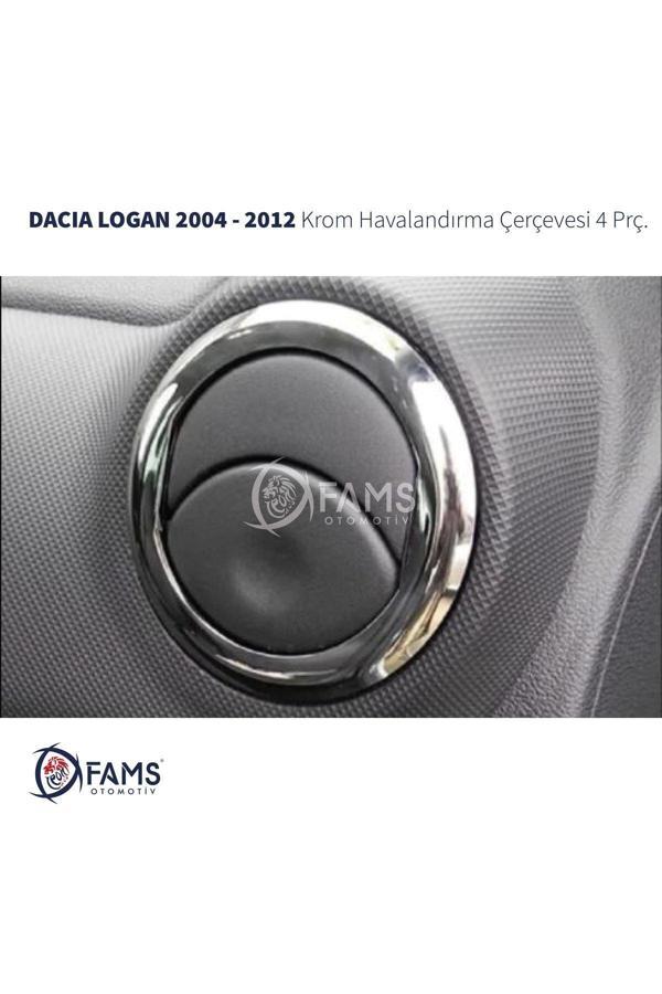 Dacia Logan Krom Havalandırma Çerçevesi 4 Parça 2004-2012 Paslanmaz Çelik - Image 1