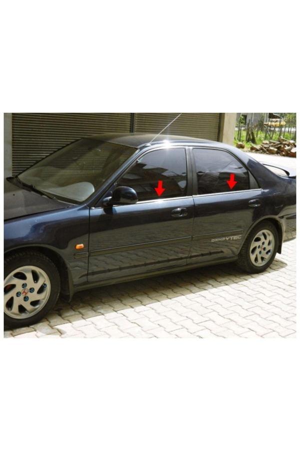 Honda Civic Krom Cam Çıtası 4 Parça 2001-2007 Arası Paslanmaz Çelik - Image 1